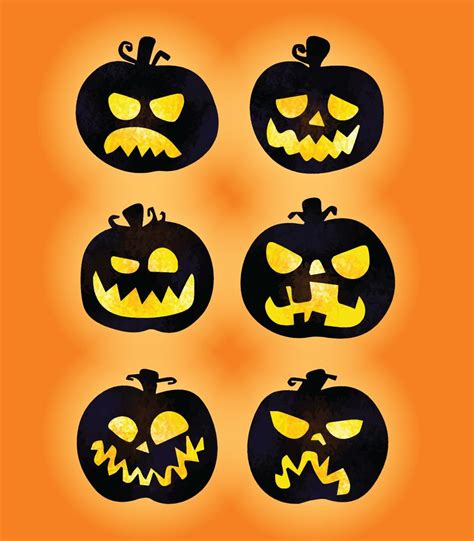 Free Scary Halloween Pumpkins Vector 172144 Vector Art At Vecteezy