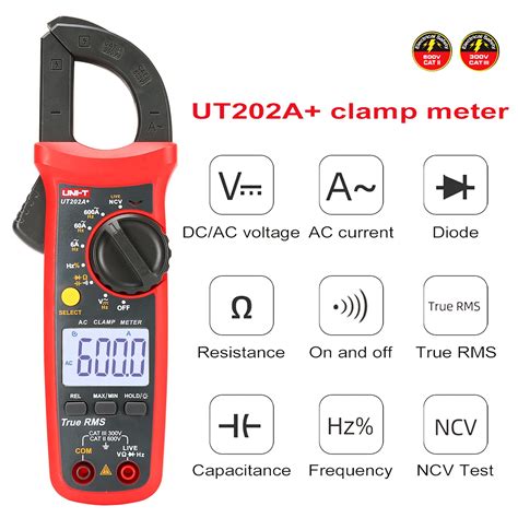 Snapklik UNI T UT202A Digital Clamp Meter 6000 Counts Auto Range