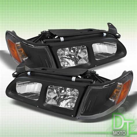 Find Toyota Corolla Black Crystal Headlights W Amber Corner