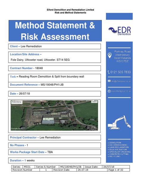 Risk Assessment And Method Statement Pdf Demolition Personal Protective Equipment