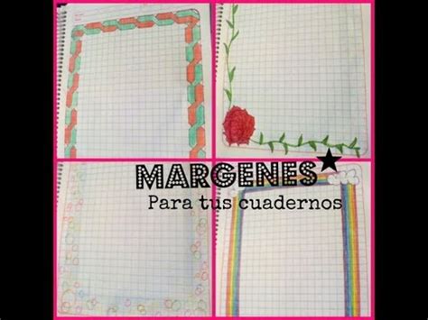 9 Ideas bonitas para realizar carátulas para cuadernos a mano