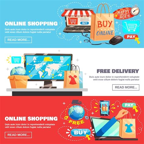 Colección De Banners De E Commerce Vector Gratis