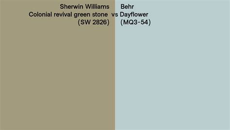 Sherwin Williams Colonial Revival Green Stone Sw 2826 Vs Behr