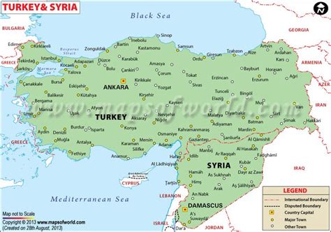 Map Of Syria And Turkey Map Turkey Map Syria