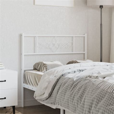 VidaXL Metal Headboard White 107 Cm VidaXL Ie