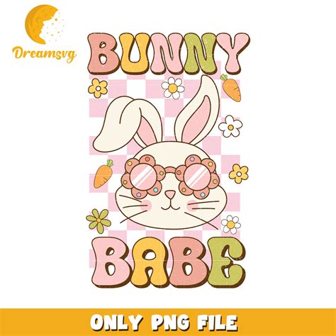 Bunny Babe PNG Retro Cute Rabbit Design – DreamSVG Store