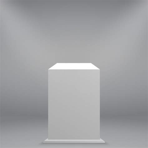 Premium Vector | 3d realistic white empty museum pedestal or podium | Rustic brick wall, Brick ...