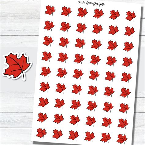 Fall Leaf Stickers 1/2, Fall Planner Stickers, Fall Bullet Journal ...