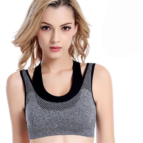 Daddy Chen Breathable Sexy Women Sports Bra Yoga Jogging Running Removable Vest Shockproof Push