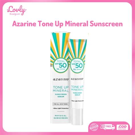 Jual Azarine Tone Up Mineral Sunscreen Serum Spf50 PA 27ml Shopee