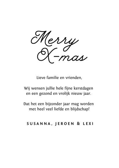 Kerstkaart Stijlvol Sterren Merry Christmas Kaartje2go