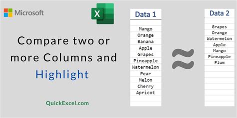 Compare Two Columns In Excel For Differences Innovativepoh