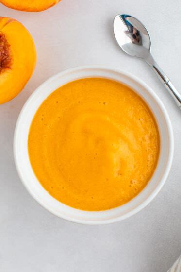 Easy Peach Puree For Babies Or Recipes Eating Bird Food