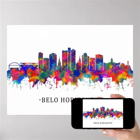 Belo Horizonte Brazil Skyline Poster | Zazzle