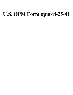 Fillable Online U S Opm Form Opm Ri Fax Email Print Pdffiller