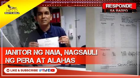 Janitor Ng NAIA Nagsauli Ng Pera At Alahas YouTube