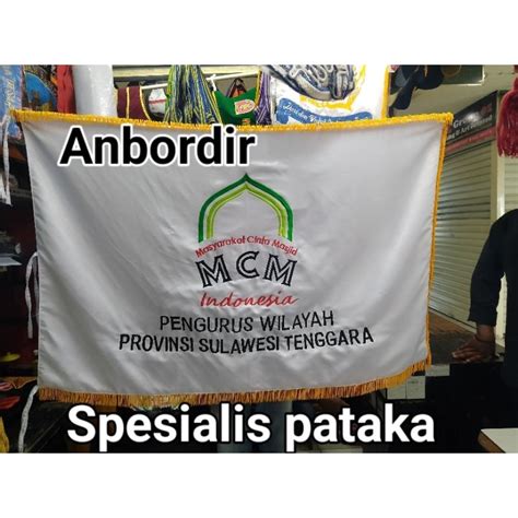 Jual Bendera Pataka Bordir Custom Mcm Shopee Indonesia