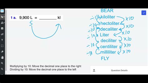 Example 1 Converting Liter To Kiloliters Youtube