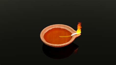 Diya Model For Diwali Free 3d Model 3ds Obj Fbx Free3d