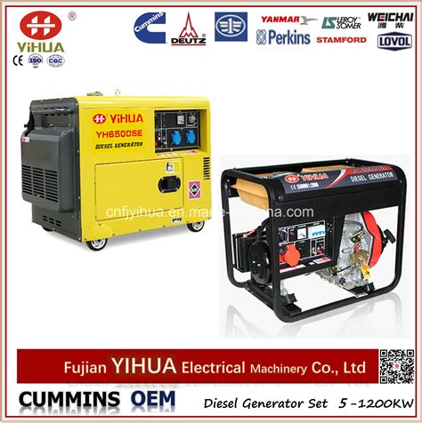 5kw 5kva 6kva Electric Portable Opensilent Air Cooled Diesel Generator