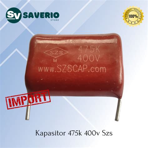 Kapasitor Szs 475k 400v Milar SZS Polypropylene Film Capacitor