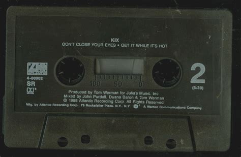 Kix Dont Close Your Eyes Cassette Single