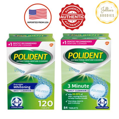 Polident Antibacterial Denture Cleanser Retainer Cleaner Mouth Guard