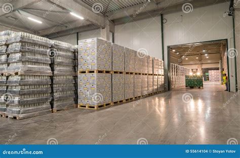 Packs of Beer in a Brewery Warehouse Editorial Stock Image - Image of interior, package: 55614104