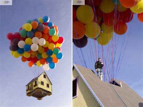 Real Life Version of the UP House Attached to 300 Balloons Takes Flight