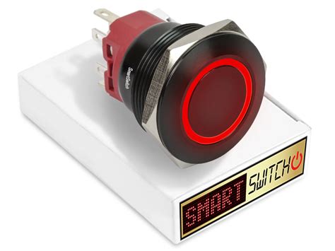 Mm Angel Eye Halo Dpdt Black Aluminium Push Button Led Metal Switch