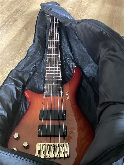 Shine Electric Bass Guitar Lh Padded Gig Bag 6 String Reverb