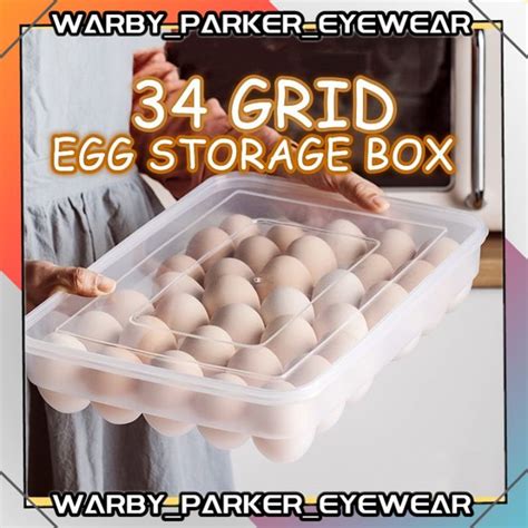 Grids Egg Storage Box Container Tray Pane Case Holder Keeping