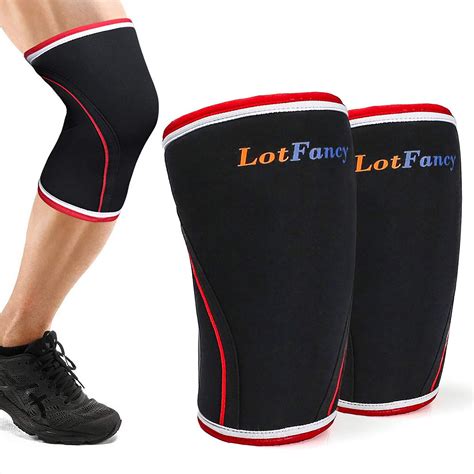 LotFancy Knee Sleeves 1 Pair 7 Mm Neoprene Knee Brace For Men And