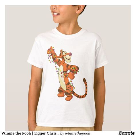 Winnie The Pooh Tigger Christmas Lights T Shirt Zazzle Winnie The