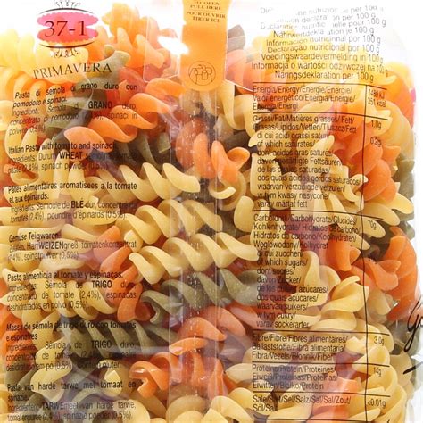 Massa Fusilli Tricolor Garofalo 500g Fusili Penne Macarrão