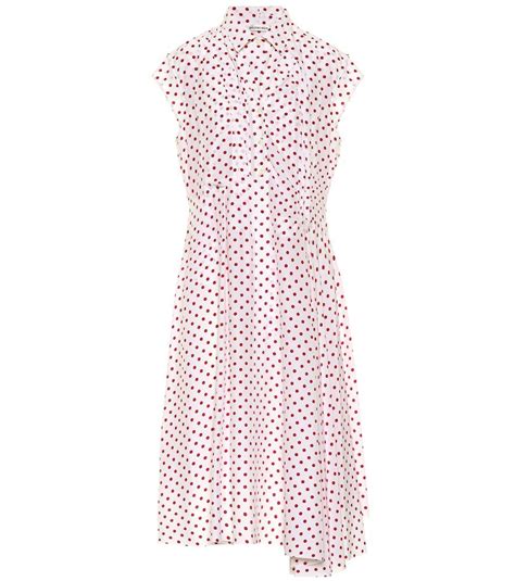 Polka Dot Silk Shirt Dress Editorialist