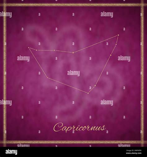 Capricorn Zodiac Sign Constellation Lines Capricorn Symbol Stock