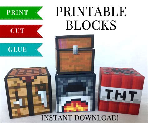 Printable Minecraft Papercraft Sets - Printable Papercrafts - Printable Papercrafts