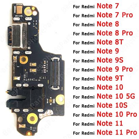 Original Charge Board For Xiaomi Redmi Note 11 10 10s 9 9s 9t 8 8t 7