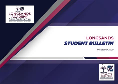 (PDF) Longsands Academy Student Bulletin...2020/10/19 · CIPAL 60th Anniversary Logo Winner ...