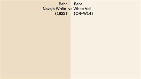 Behr Navajo White Vs White Veil Side By Side Comparison