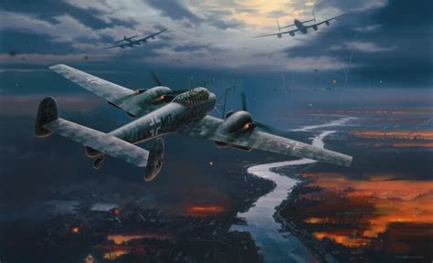 Captivating Messerschmitt Bf Night Fighter Paintings Illuminating