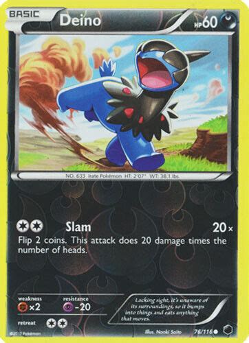 Deino Common Reverse Holo Nm English Pokemon Plasma