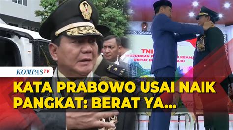 Kata Prabowo Usai Terima Kenaikan Pangkat Jadi Jenderal TNI Kehormatan