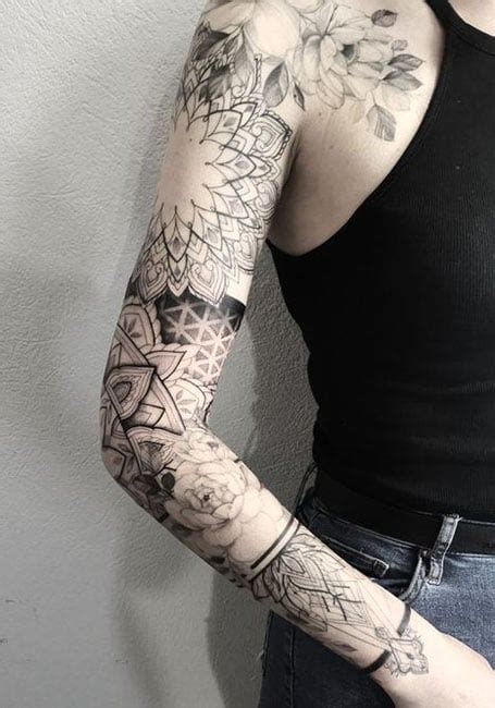 Update More Than 66 Full Sleeve Geometric Tattoo Best Vn