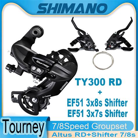 Shimano Tourney 7 8s RD Shifter Groupset TY300 Rear Derailleur EF51 3x7