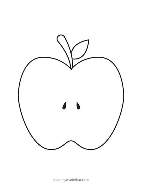 Free Printable Apple Template Apple Template Apple Coloring Pages