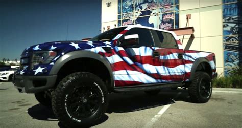 Ford Raptor American Flag