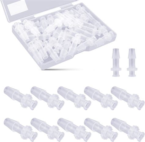 30pcs Luer Lock Adapter, Clear Female Luer Lock 1/4 Luer Lock Connector Kit Luer Connector ...