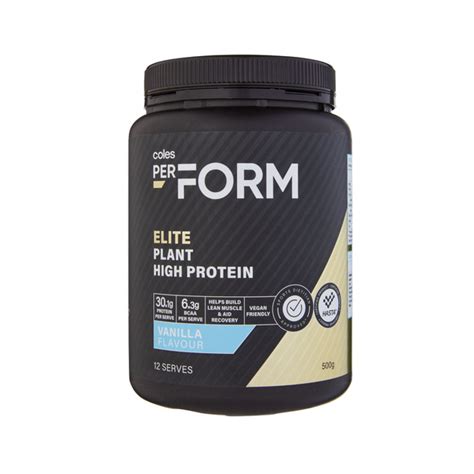 Buy Coles Perform Elite Plant High Protein Powder Vanilla G Coles